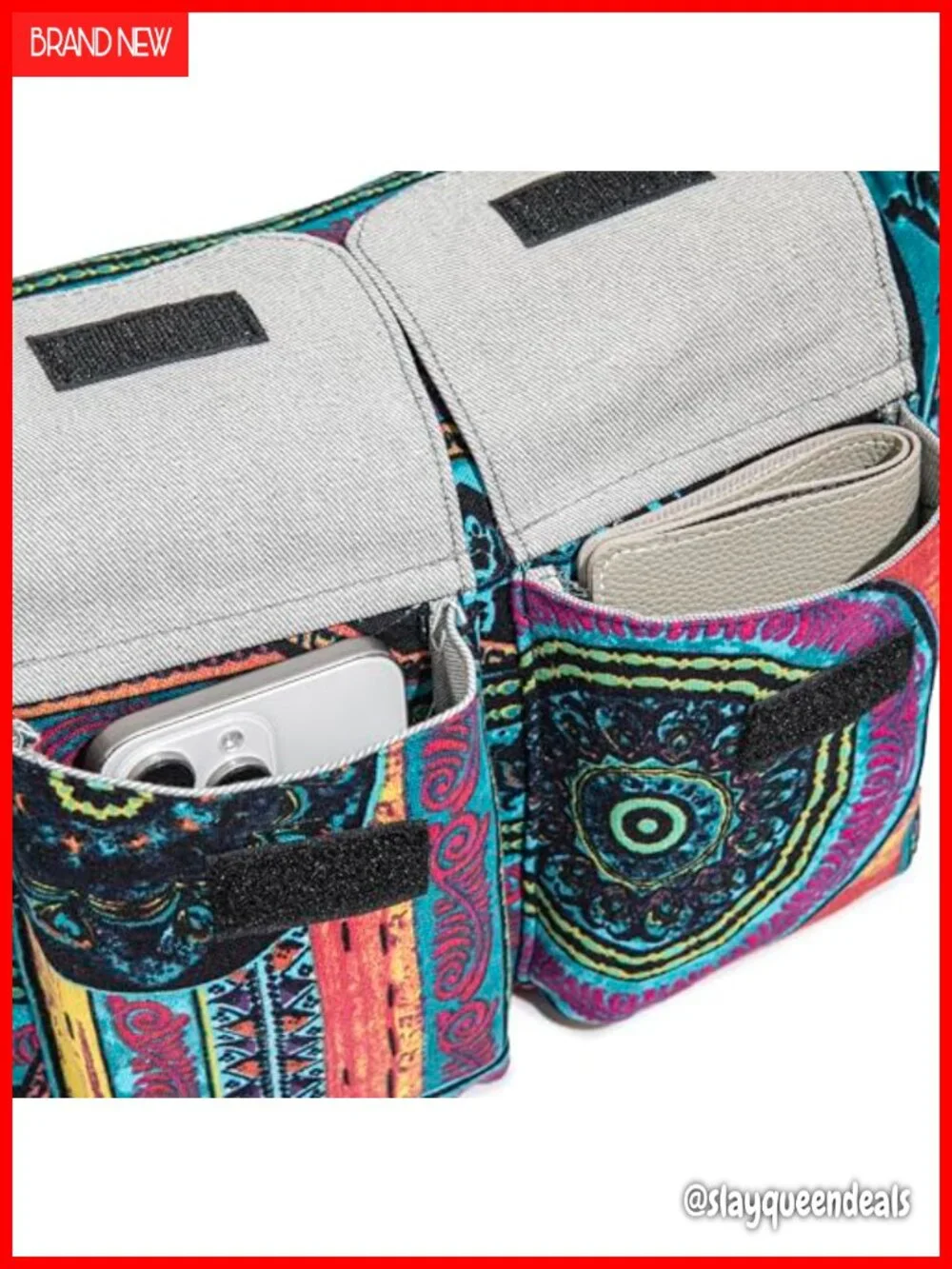 Retro Multiple Pockets Bohemian Canvas Hobo Shoulder Bag Hippie Boho Crossbody